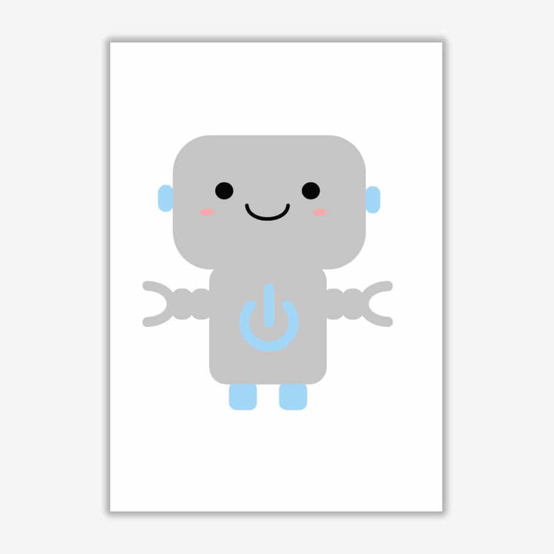 Robot modern fine art print, framed childrens nursey wall art poster