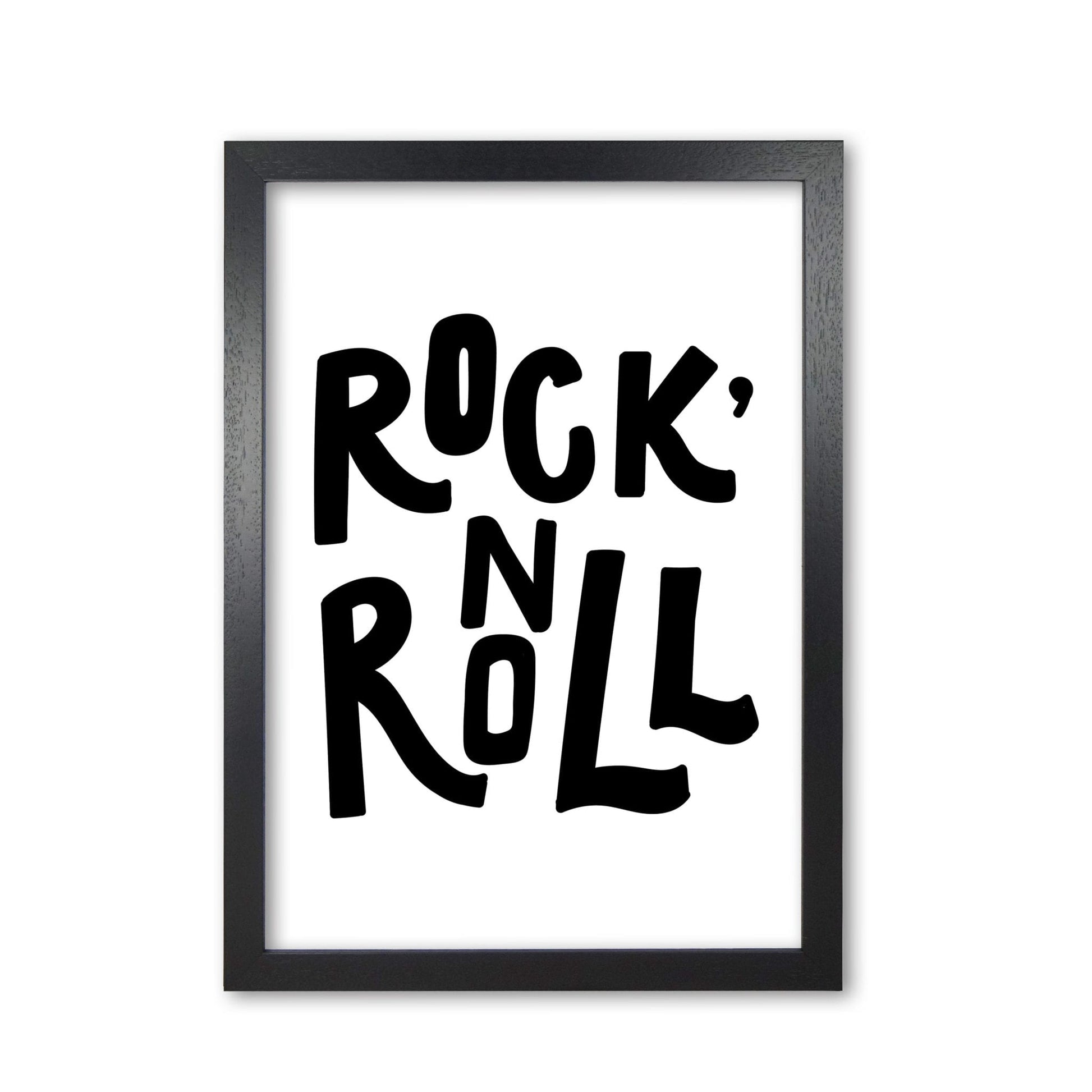 Rock &#39;n roll black modern fine art print