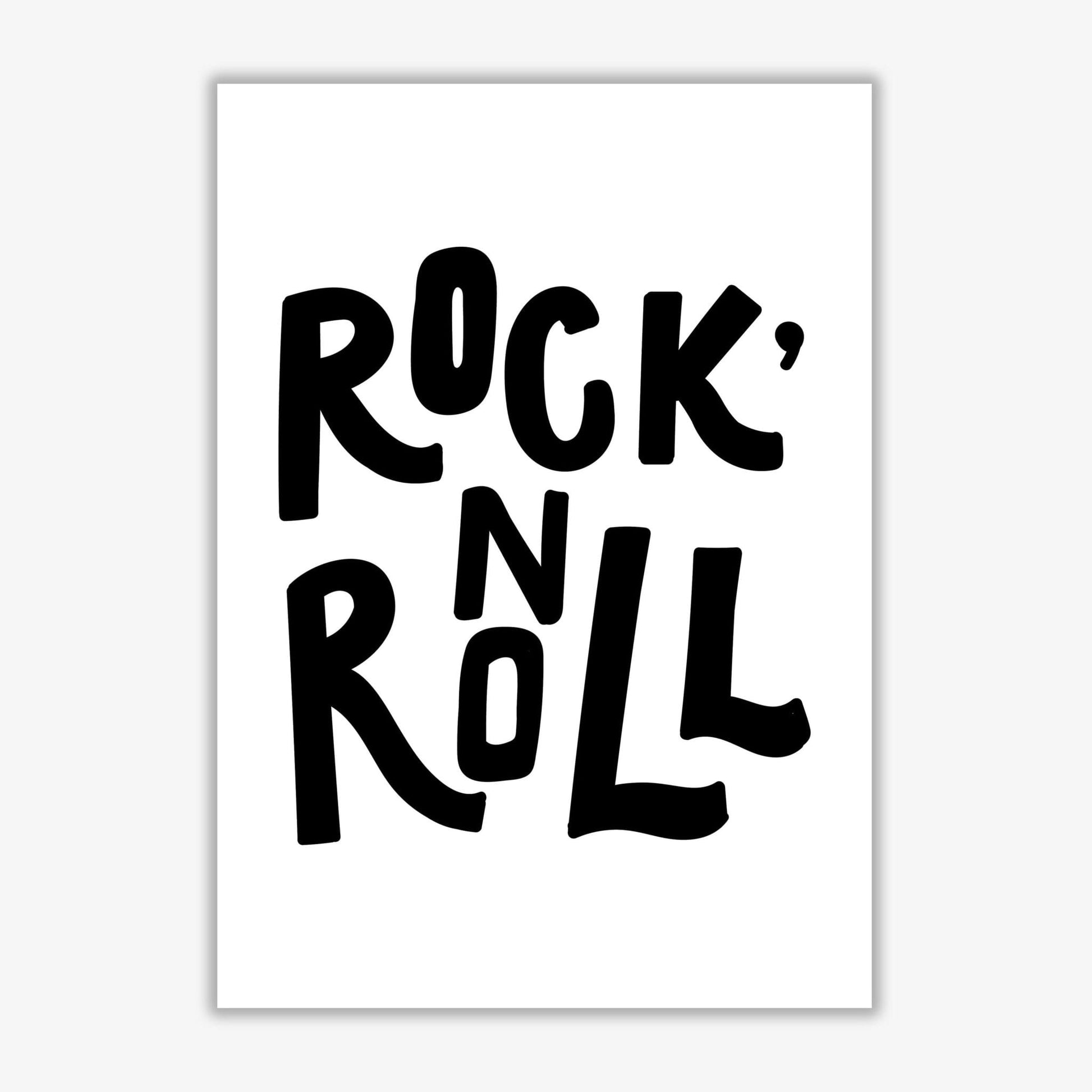 Rock &#39;n roll black modern fine art print