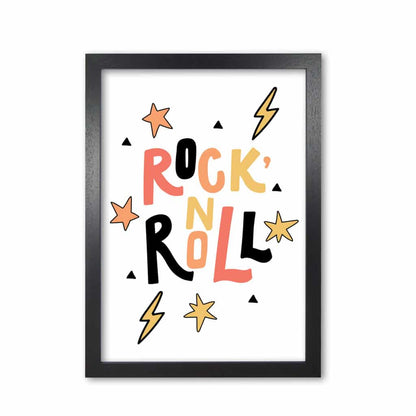 Rock &#39;n roll modern fine art print, framed childrens nursey wall art poster