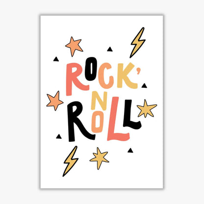 Rock &#39;n roll modern fine art print, framed childrens nursey wall art poster