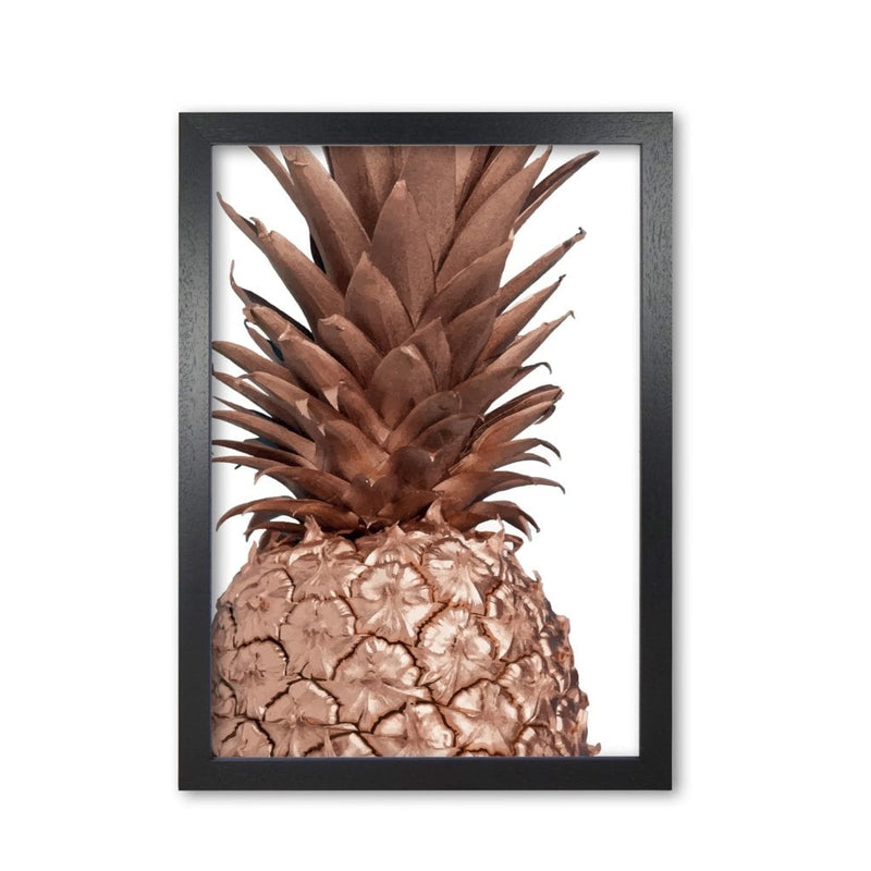 Rose gold pineapple modern fine art print, framed kitchen wall art