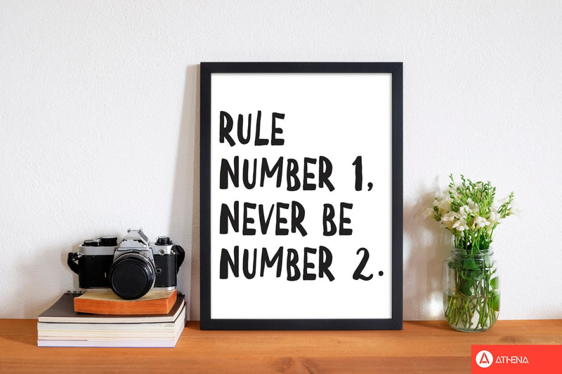 Rule number one modern fine art print