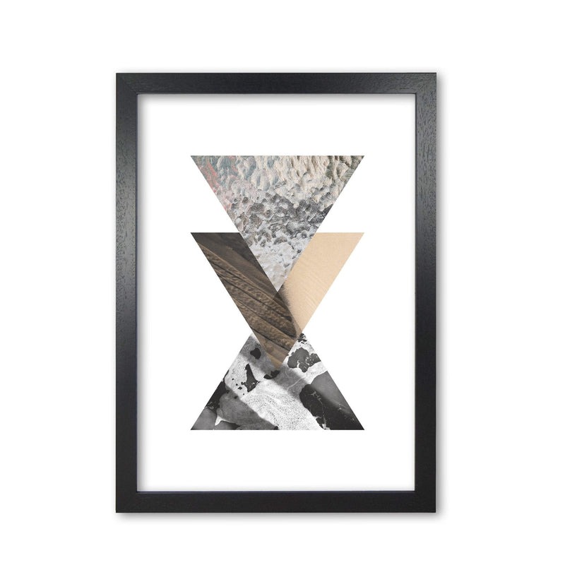 Sand, glass and shadow abstract triangles modern fine art print