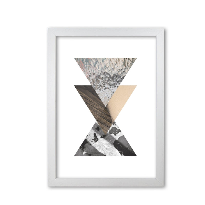 Sand, glass and shadow abstract triangles modern fine art print