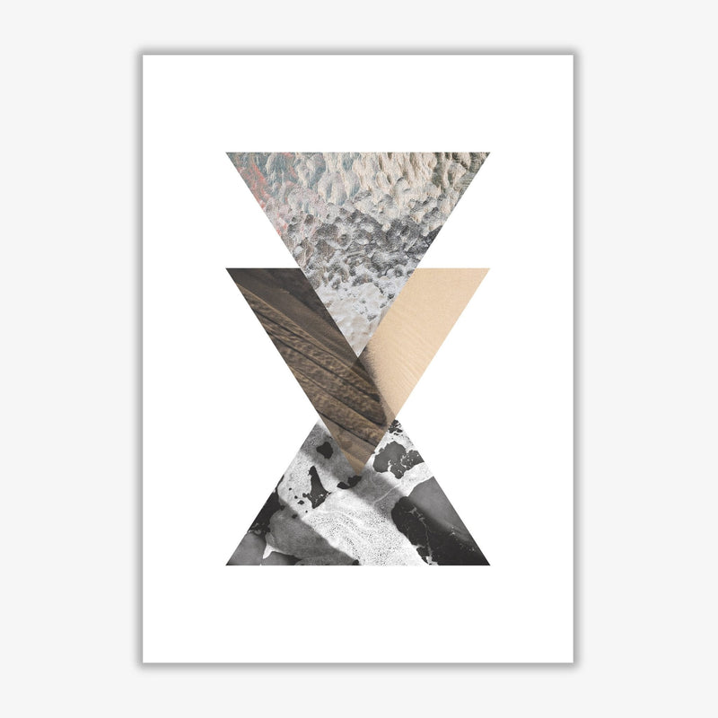 Sand, glass and shadow abstract triangles modern fine art print