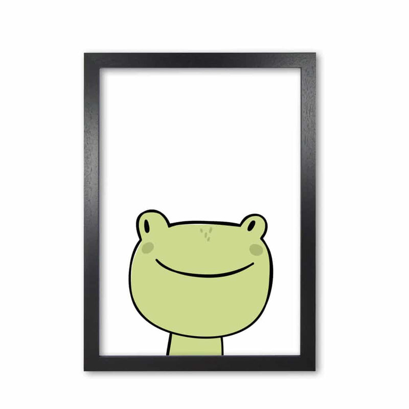 Scandi frog modern fine art print, framed childrens nursey wall art poster