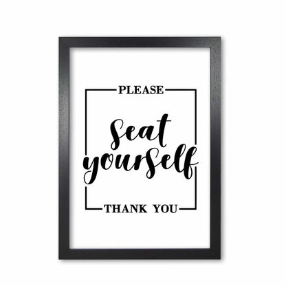 Seat yourself, bathroom modern fine art print, framed bathroom wall art