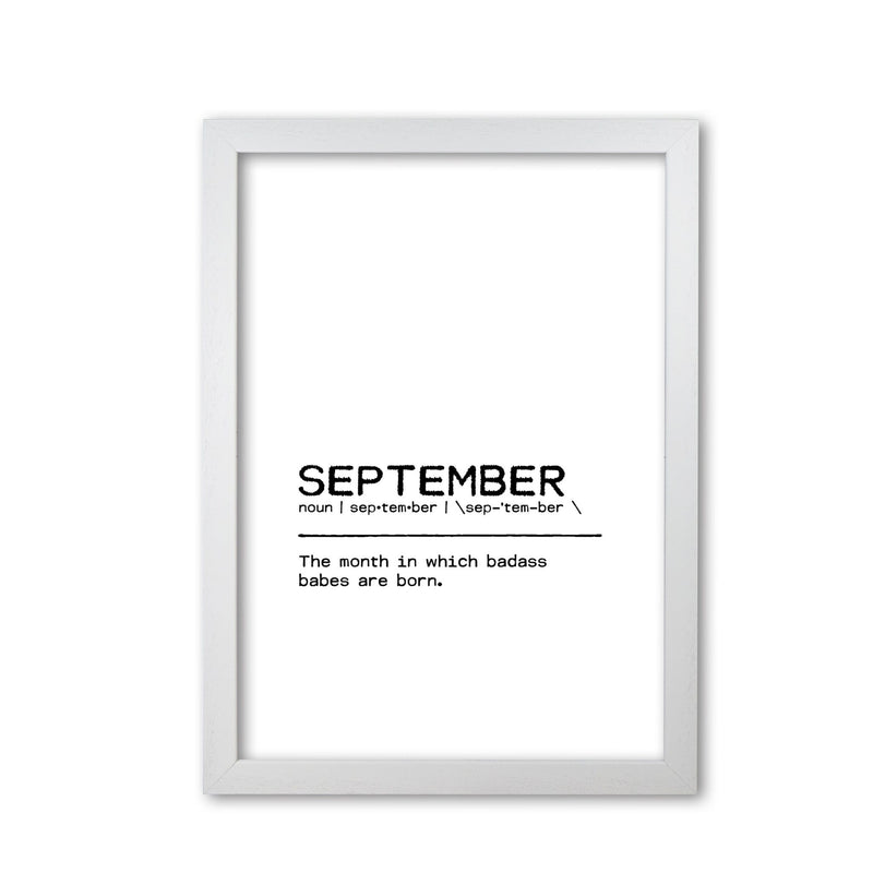 September badass definition quote fine art print by orara studio