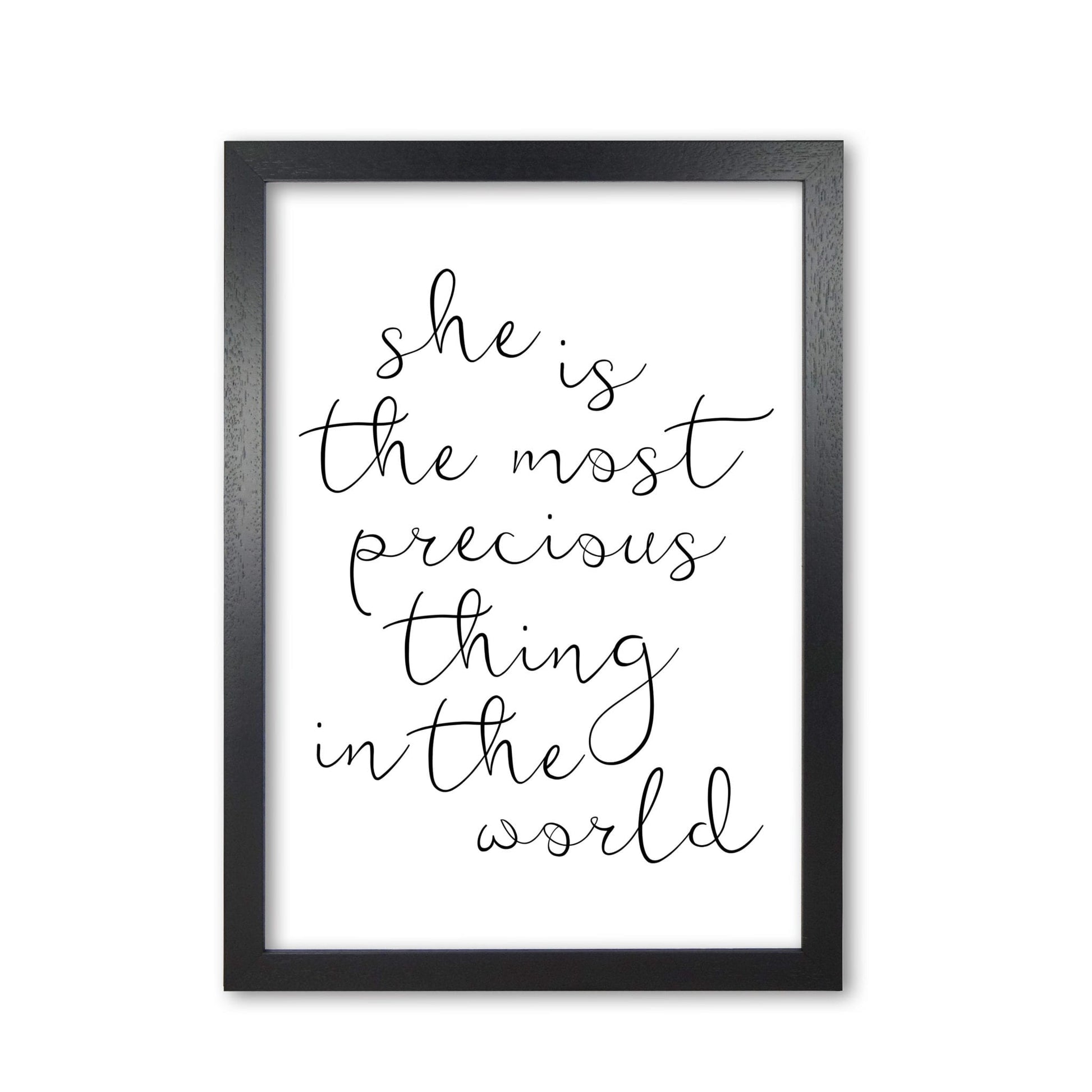 She is the most precious thing black modern fine art print