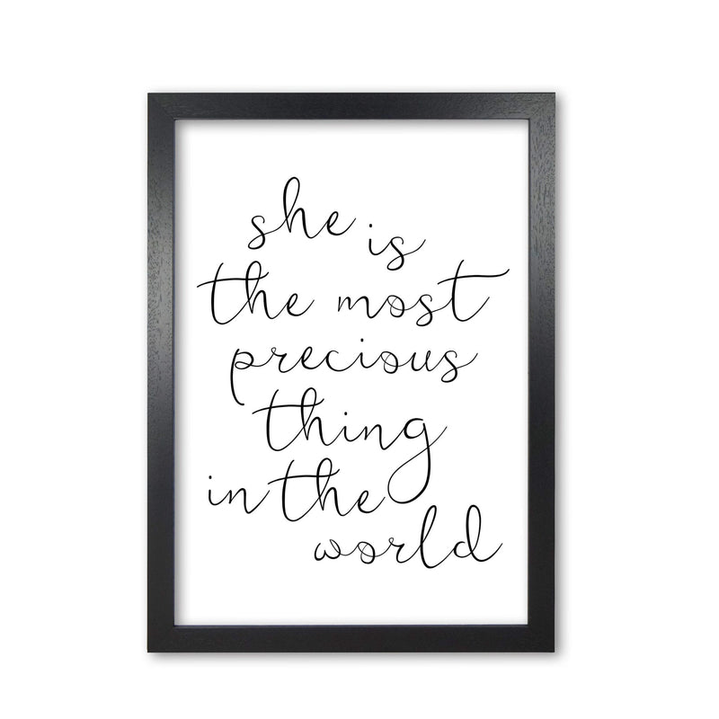 She is the most precious thing black modern fine art print