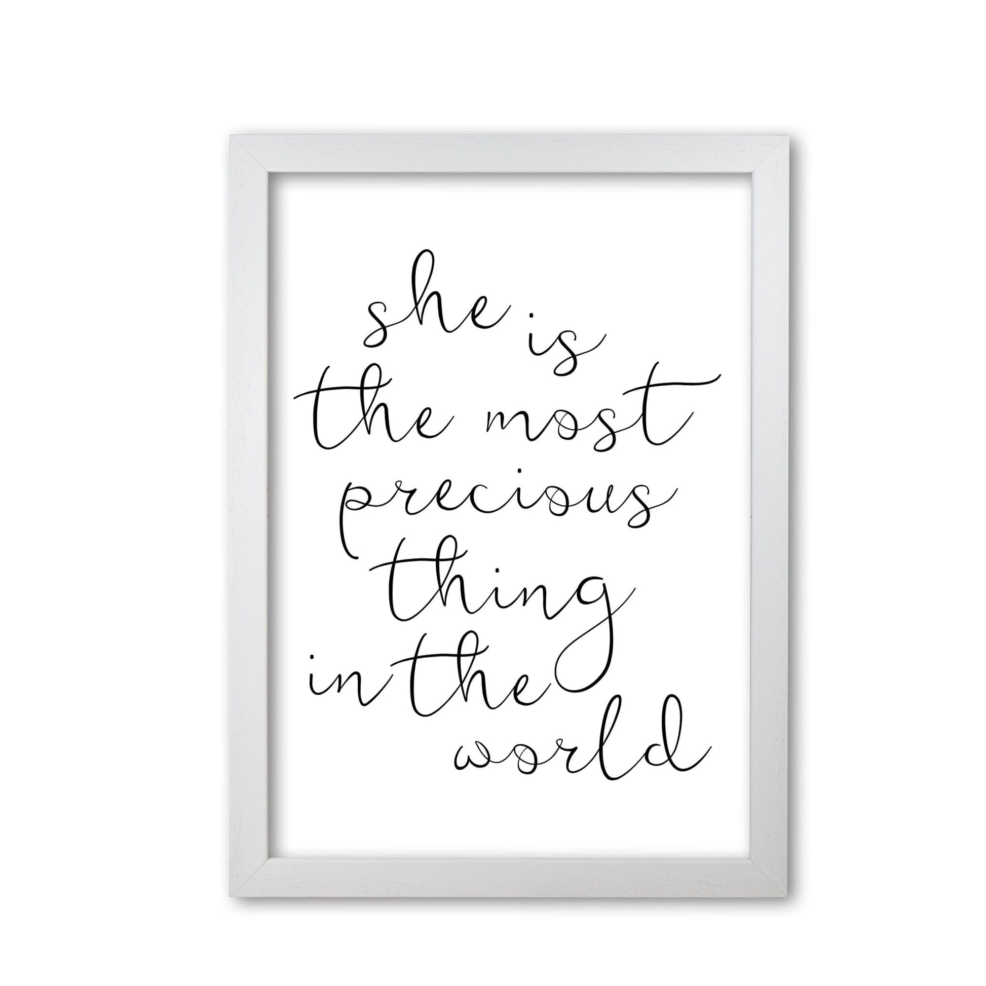 She is the most precious thing black modern fine art print
