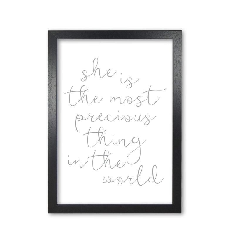 She is the most precious thing grey modern fine art print