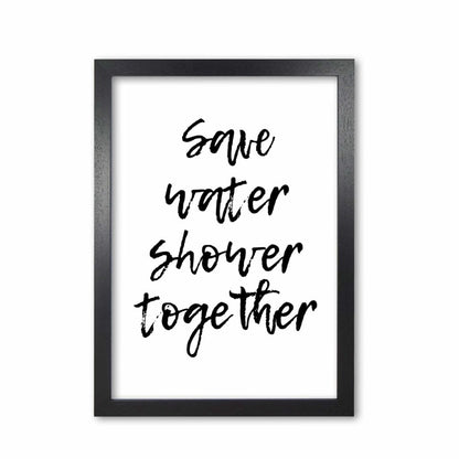 Shower together, bathroom modern fine art print, framed bathroom wall art