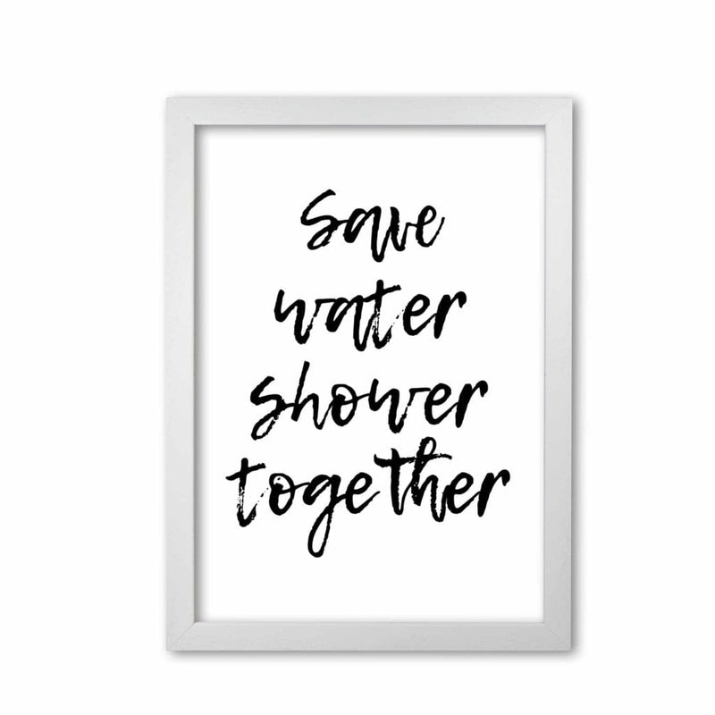 Shower together, bathroom modern fine art print, framed bathroom wall art