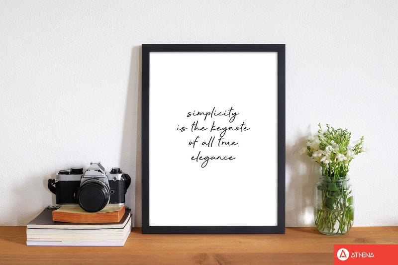 Simplicity is the keynote quote fine art print by orara studio