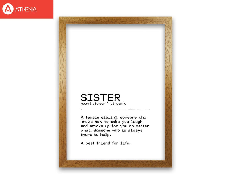 Sister best friend definition quote fine art print by orara studio