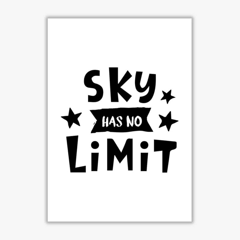 Sky has no limit modern fine art print, framed childrens nursey wall art poster