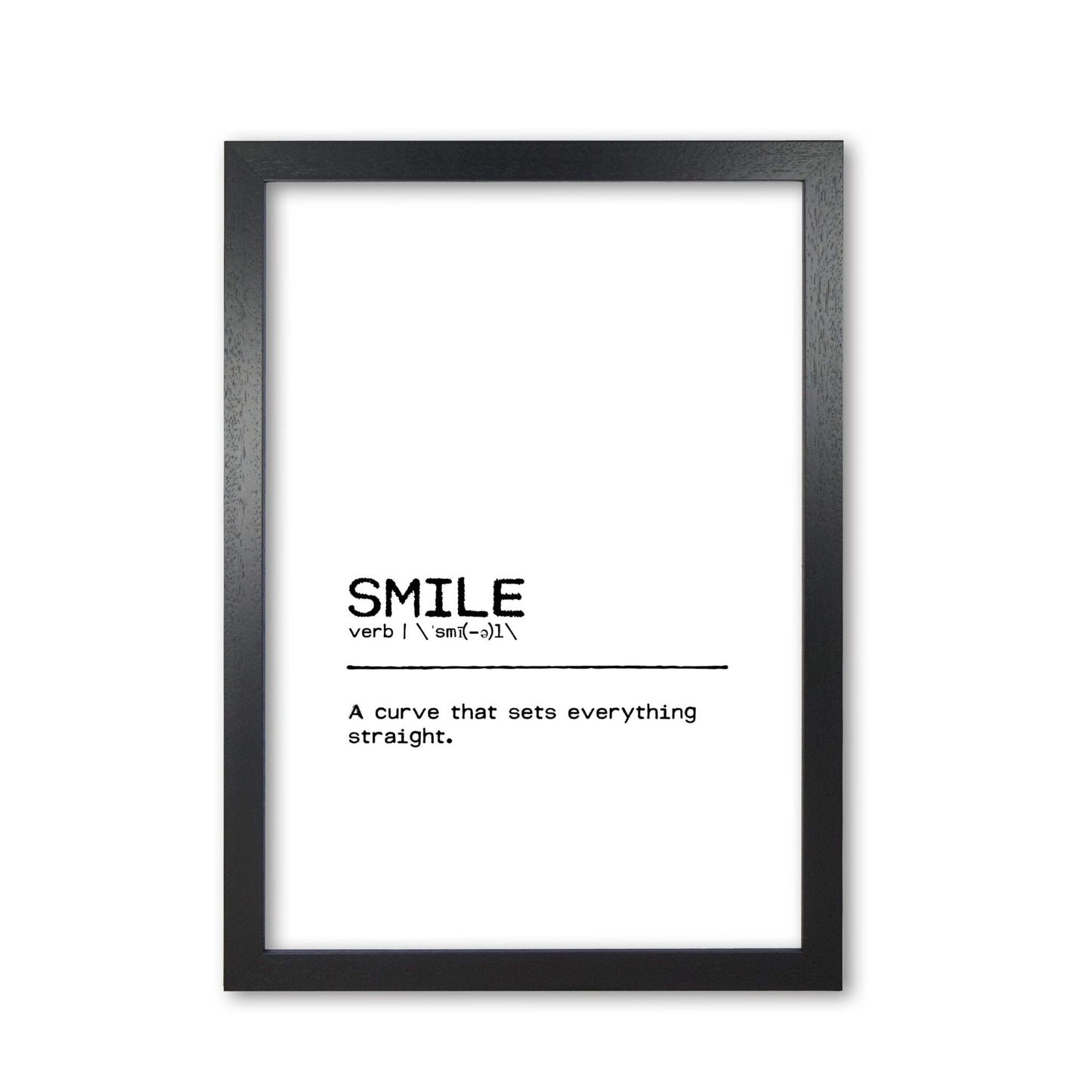 Smile curve definition quote fine art print by orara studio