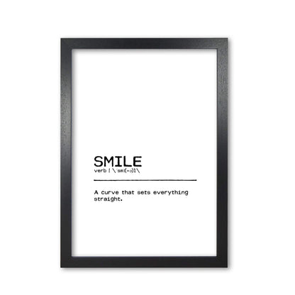 Smile curve definition quote fine art print by orara studio