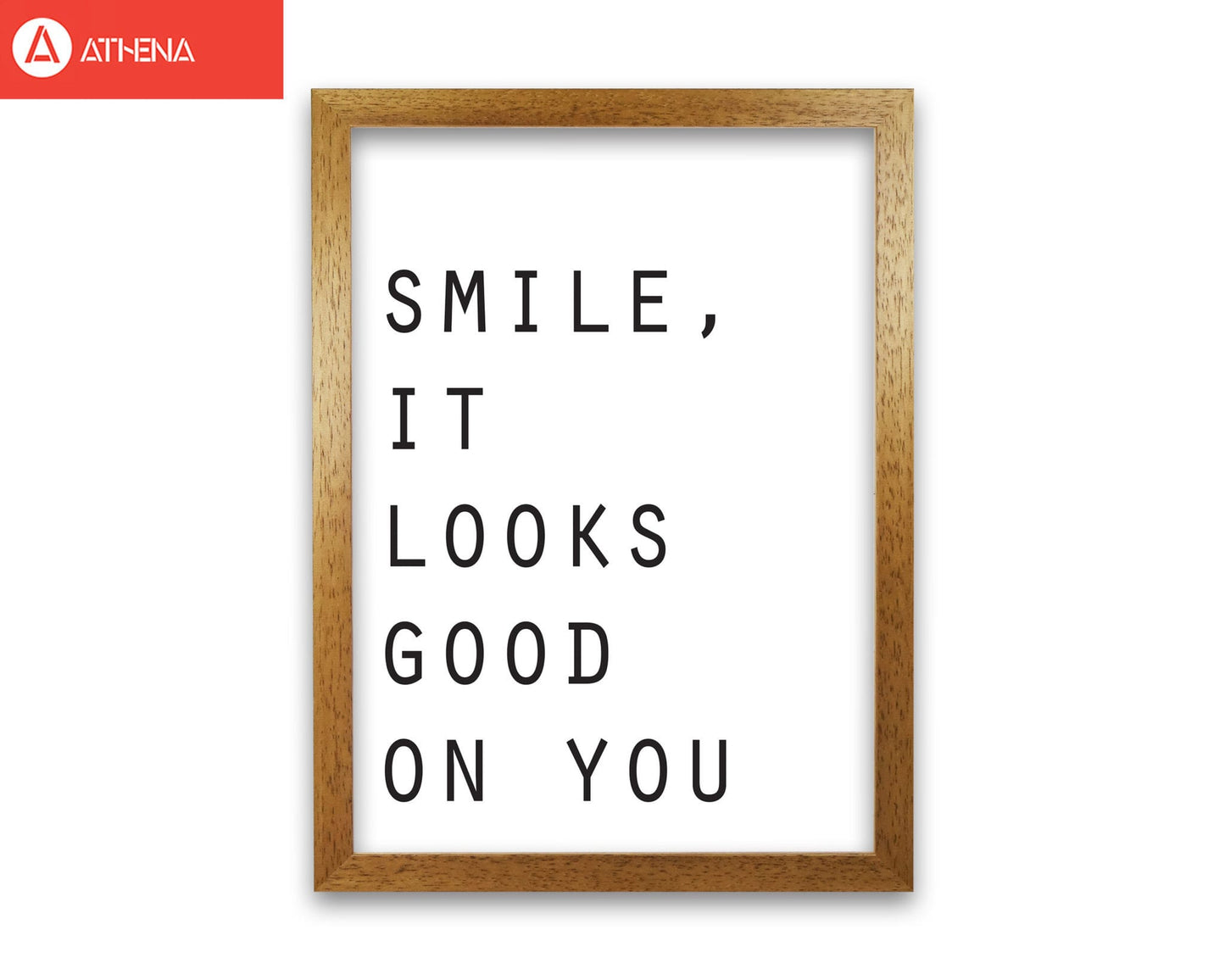 Smile, it looks good on you modern fine art print