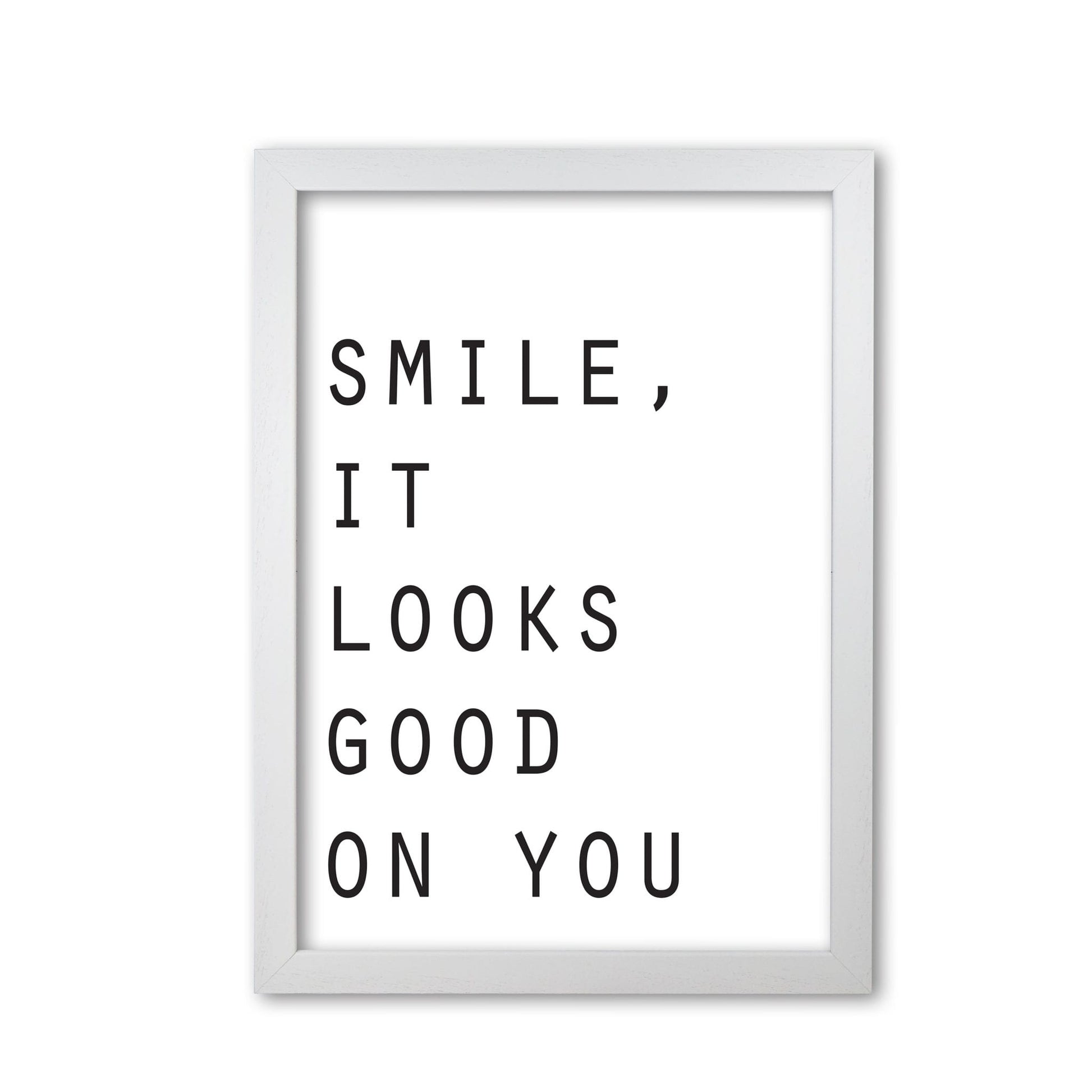 Smile, it looks good on you modern fine art print