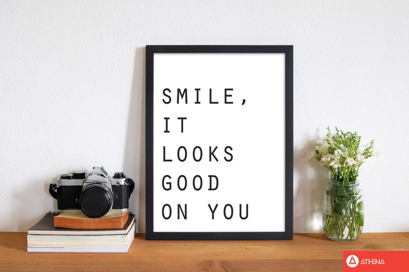 Smile, it looks good on you modern fine art print