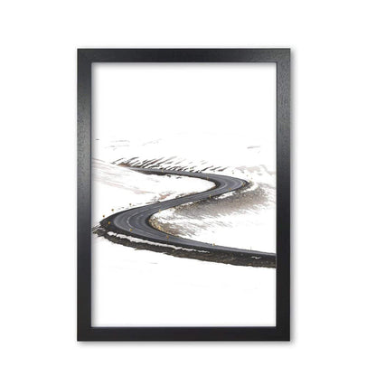 Snowy road pass modern fine art print