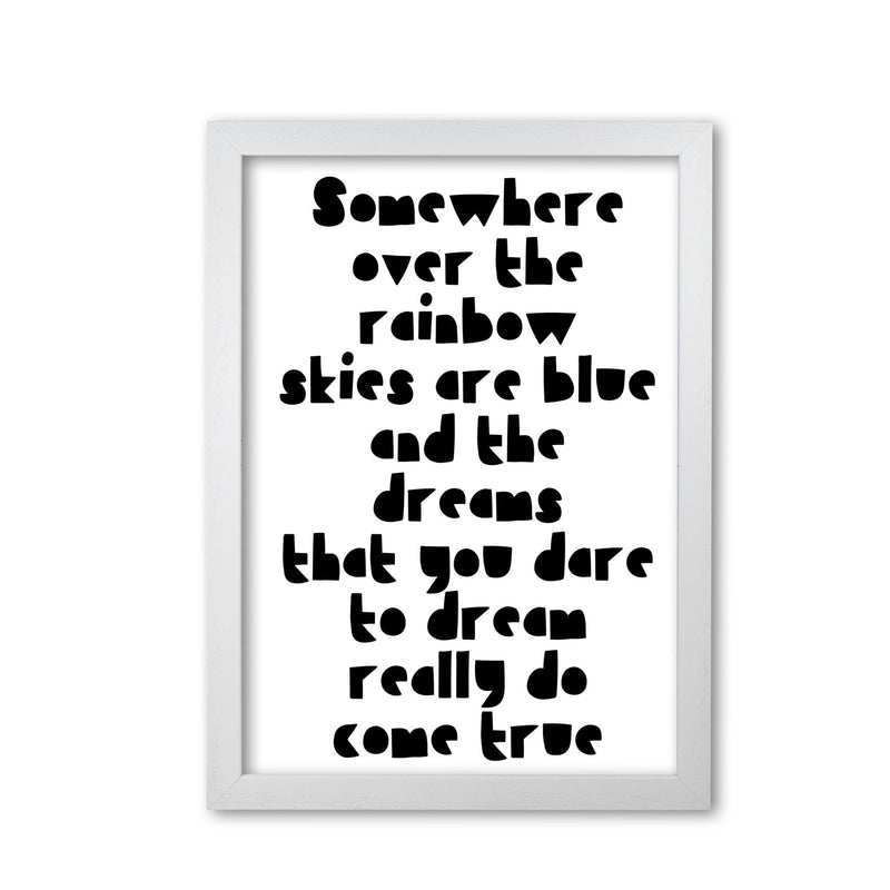Somewhere over the rainbow black modern fine art print