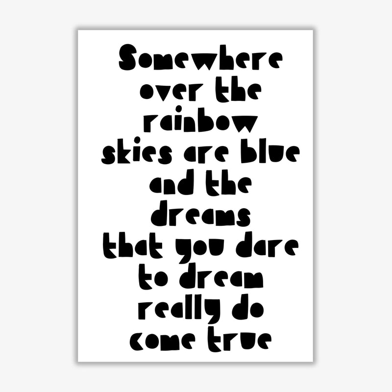 Somewhere over the rainbow black modern fine art print