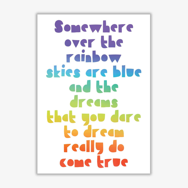 Somewhere over the rainbow multi modern fine art print