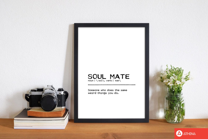 Soul mate weird definition quote fine art print by orara studio