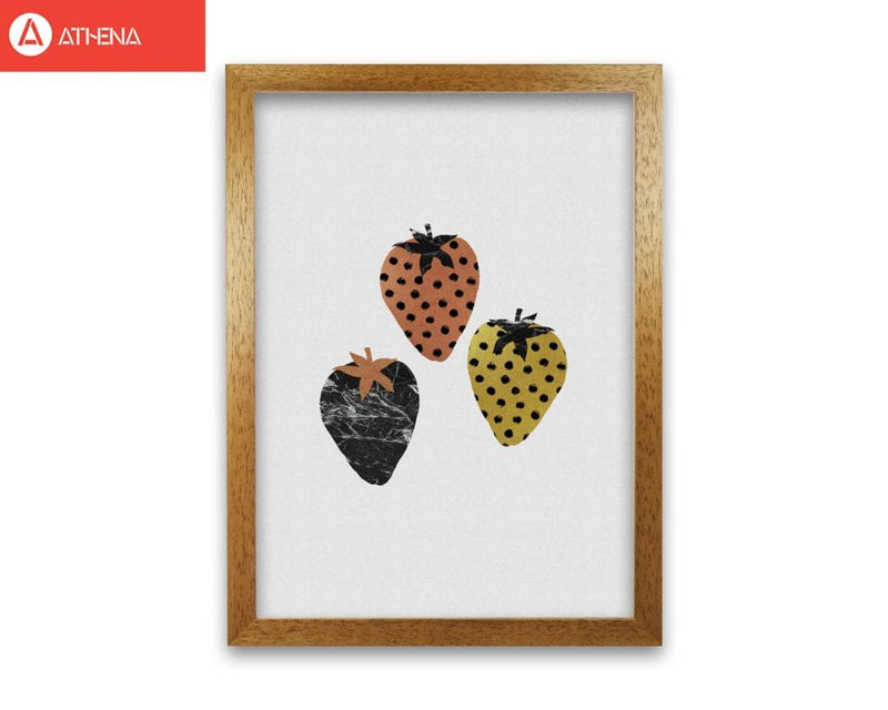 Strawberries fine art print by orara studio, framed kitchen wall art
