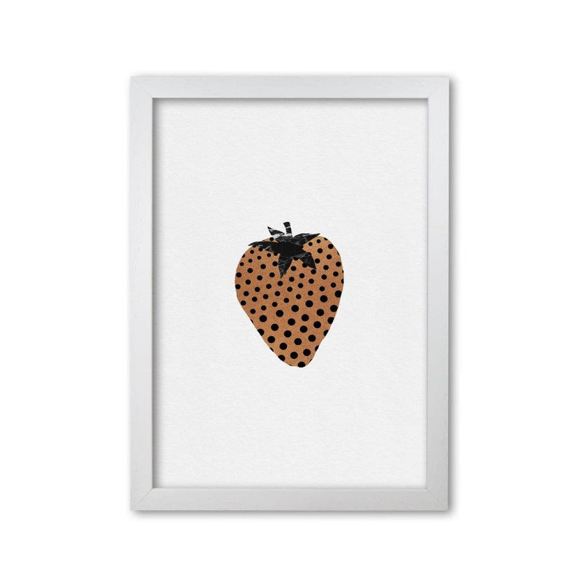 Strawberry fruit illustration fine art print by orara studio, framed kitchen wall art