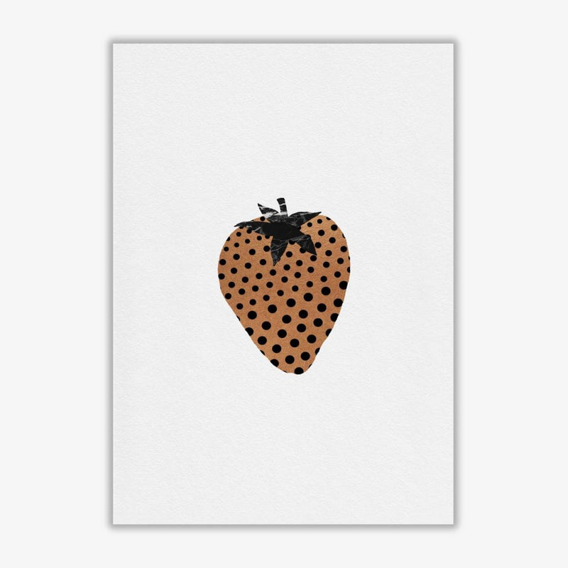 Strawberry fruit illustration fine art print by orara studio, framed kitchen wall art