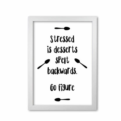 Stressed is desserts spelled backwards modern fine art print, framed kitchen wall art