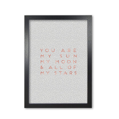 Sun, moon &#038; stars love quote fine art print by orara studio