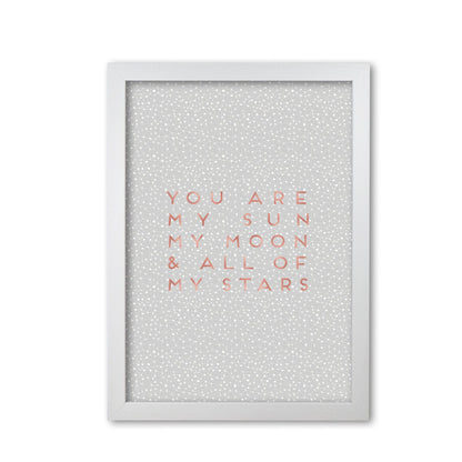 Sun, moon &#038; stars love quote fine art print by orara studio