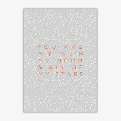 Sun, moon &#038; stars love quote fine art print by orara studio