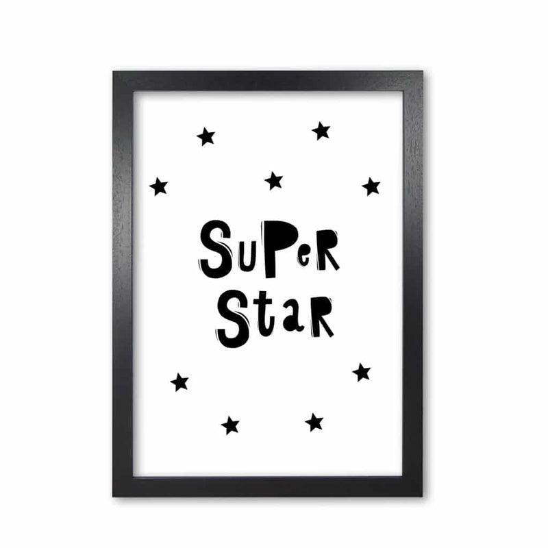 Super star scandi modern fine art print, framed childrens nursey wall art poster