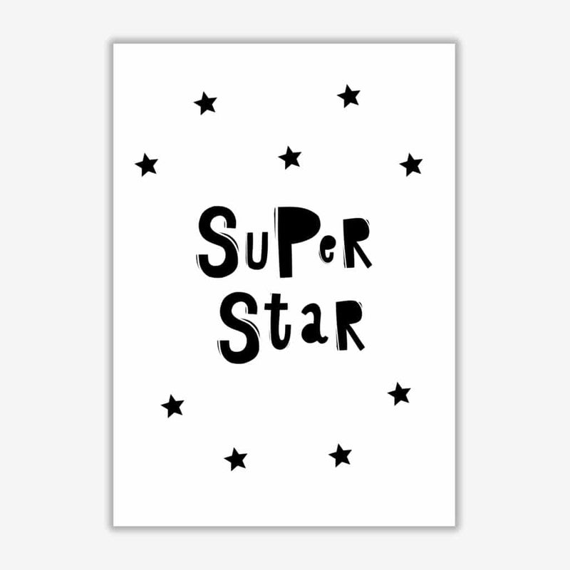 Super star scandi modern fine art print, framed childrens nursey wall art poster