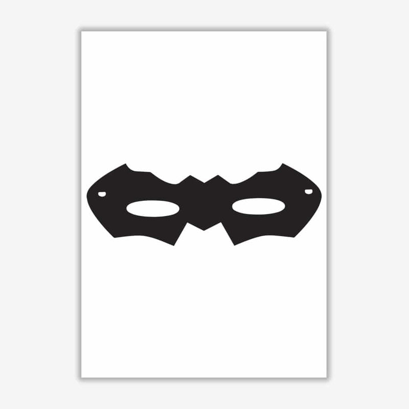 Superhero mask modern fine art print, framed childrens nursey wall art poster