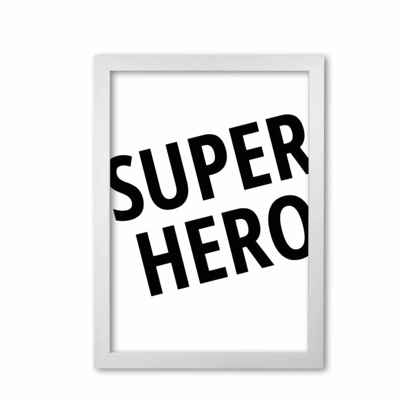 Superhero modern fine art print, framed childrens nursey wall art poster