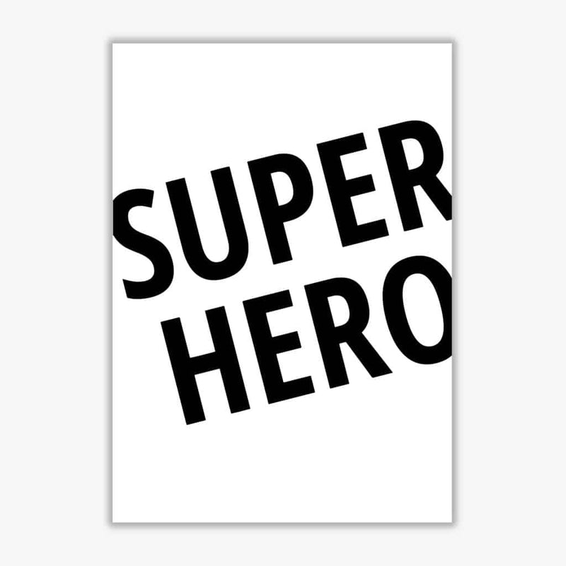 Superhero modern fine art print, framed childrens nursey wall art poster