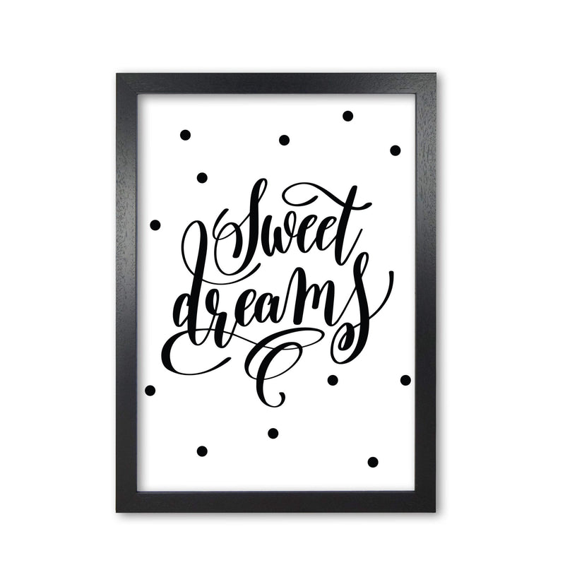Sweet dreams black modern fine art print