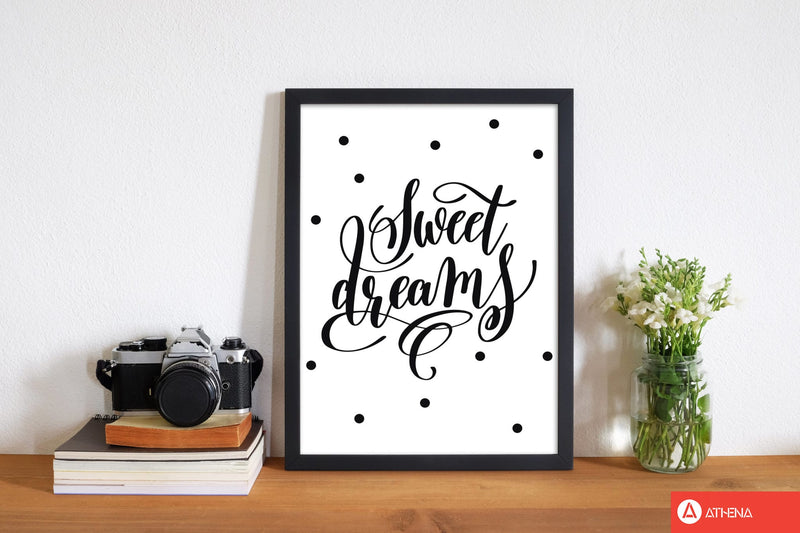 Sweet dreams black modern fine art print