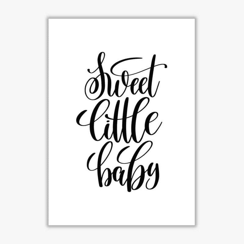 Sweet little baby black modern fine art print, framed childrens nursey wall art poster