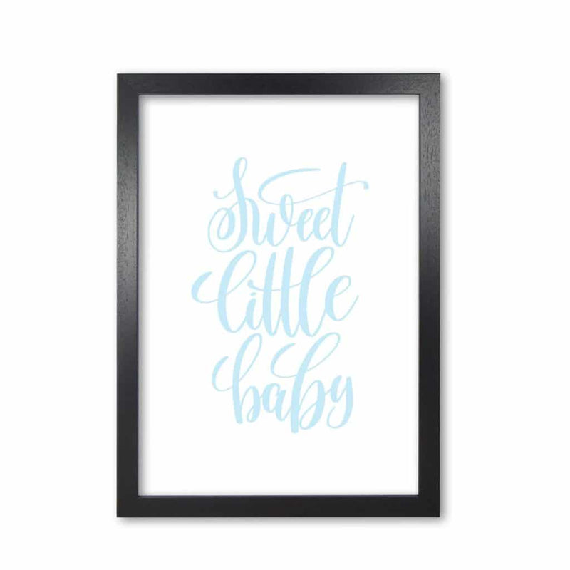 Sweet little baby blue modern fine art print, framed childrens nursey wall art poster