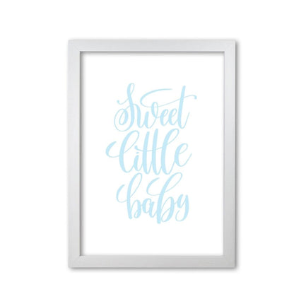 Sweet little baby blue modern fine art print, framed childrens nursey wall art poster