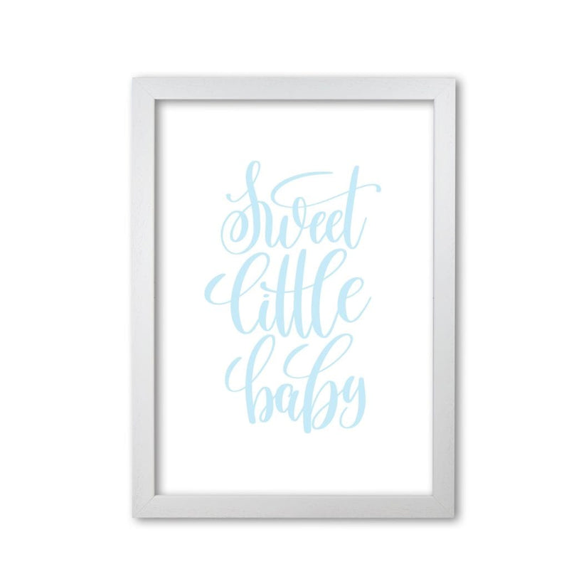 Sweet little baby blue modern fine art print, framed childrens nursey wall art poster